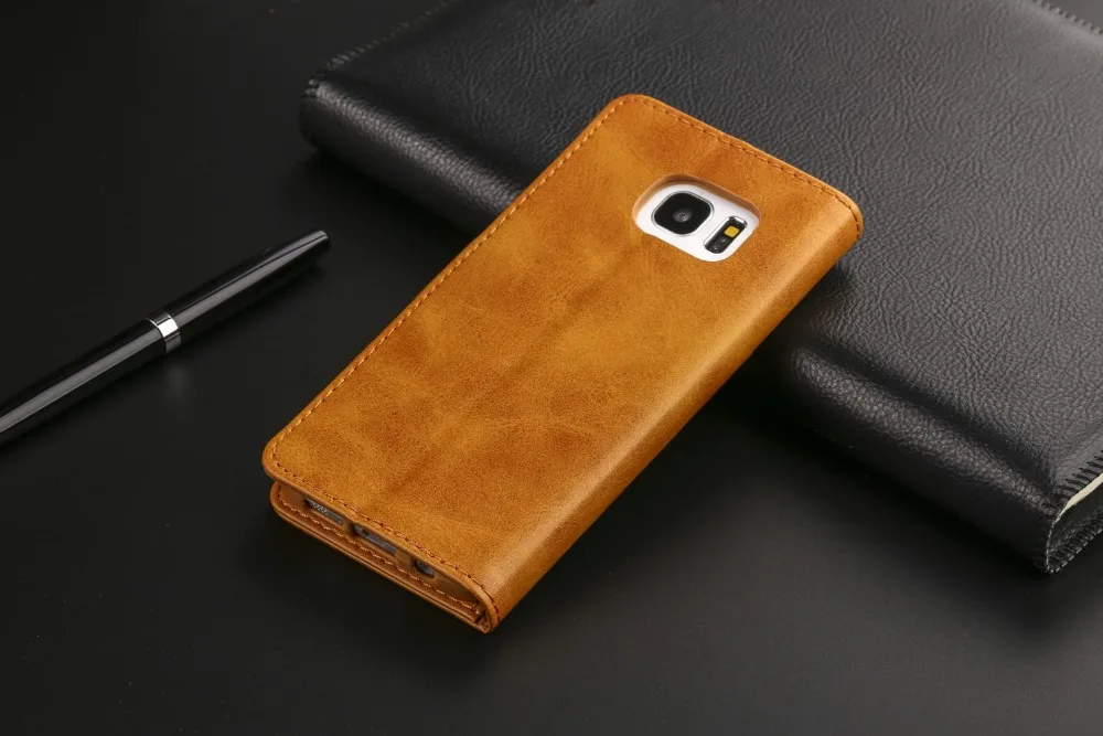 Роскошный кожаный чехол книжка для телефона Samsung Galaxy S10 S9 S8 Plus E Магнитный S7 S6 Edge