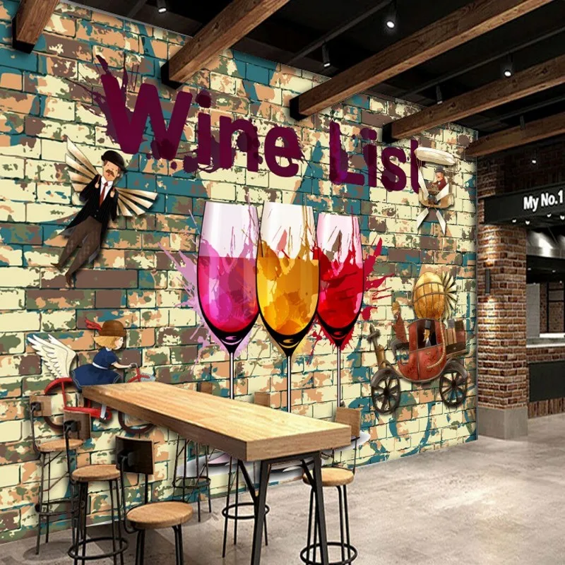 Прямая поставка винтажные обои Colomac ностальгические ретро ресторан тема коробка