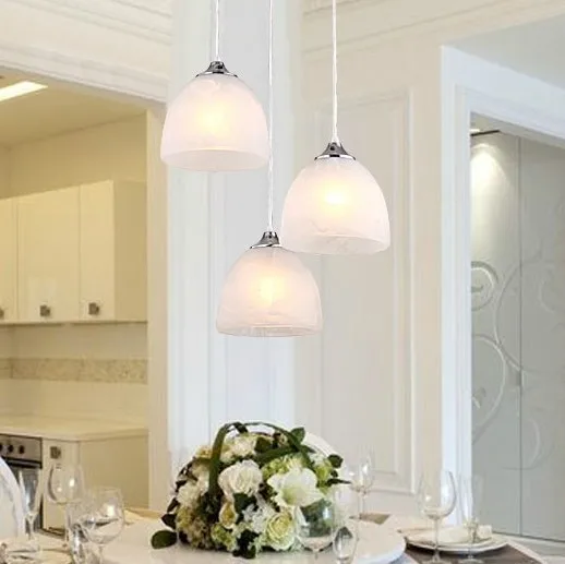 

1/3 heads lamp three restaurant kitchen light bar bedroom lamp glass lamps lighting aisle corridor Pendant Light FG717
