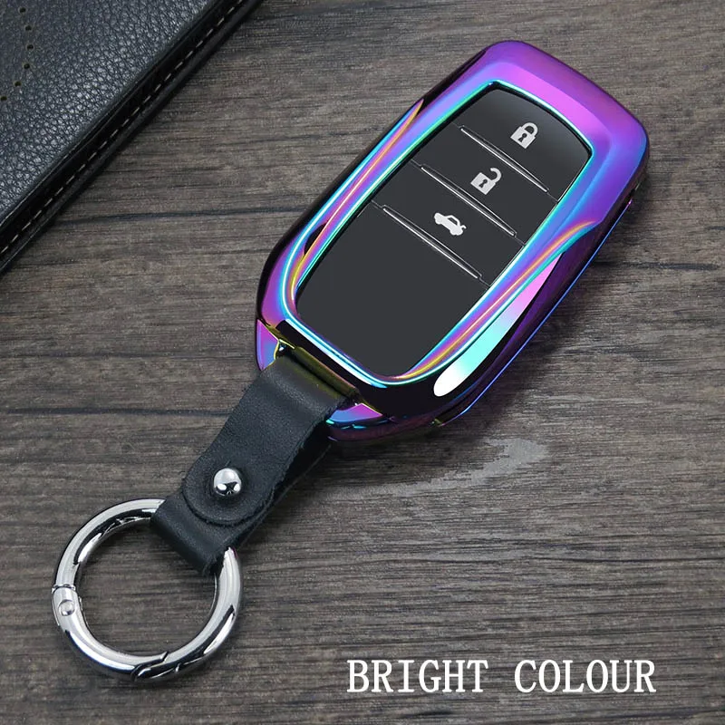 type10 Zinc Alloy Key Cover Case For Toyota Chr C-hr Land Cruiser 200 Avensis Auris Corolla Car Key Protection keychain - Название цвета: type10