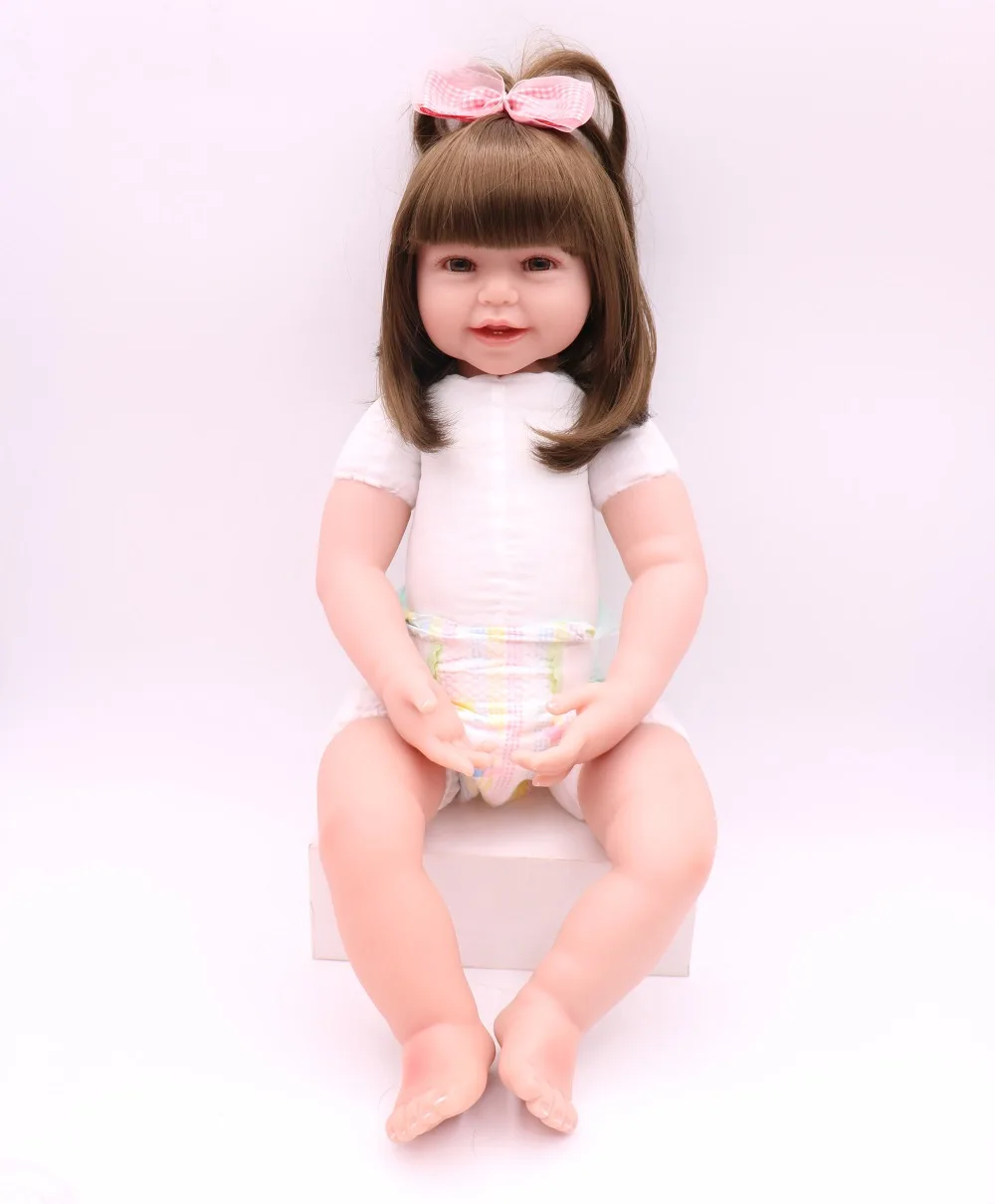 2" 60 см Большой размер reborn girl princess силиконовая, виниловая кукла для малышей, куклы для новорожденных, подарок для детей, bebe toy reborn bonecas