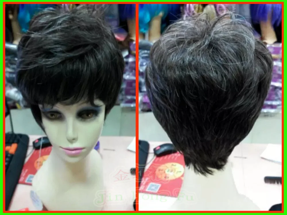 Бесплатная доставка Жаропрочных Cosplay партии ****** ФЕЯ Короткие черные Прямые