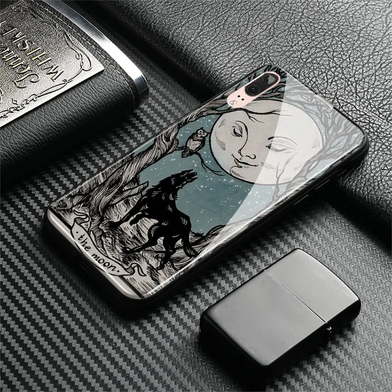 Ведьмы Мун Таро тайна Тотем мягкий силиконовый стеклянный чехол для телефона для huawei Honor V mate P 9 10 20 30 Lite Pro Plus Nova 2 3 4 5