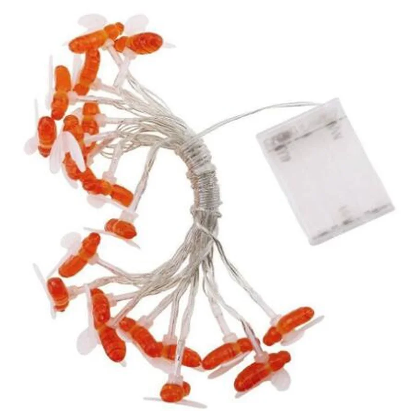 4m 30leds no remote 5м 50 светодиодный пчела светодиодный Солнечный Свет Фея Строка Праздничные рождественские гирлянды украшения AA Батарея вечерние украшение в виде рождественской гирлянды Фея Света - Испускаемый цвет: 4m 30leds no remote