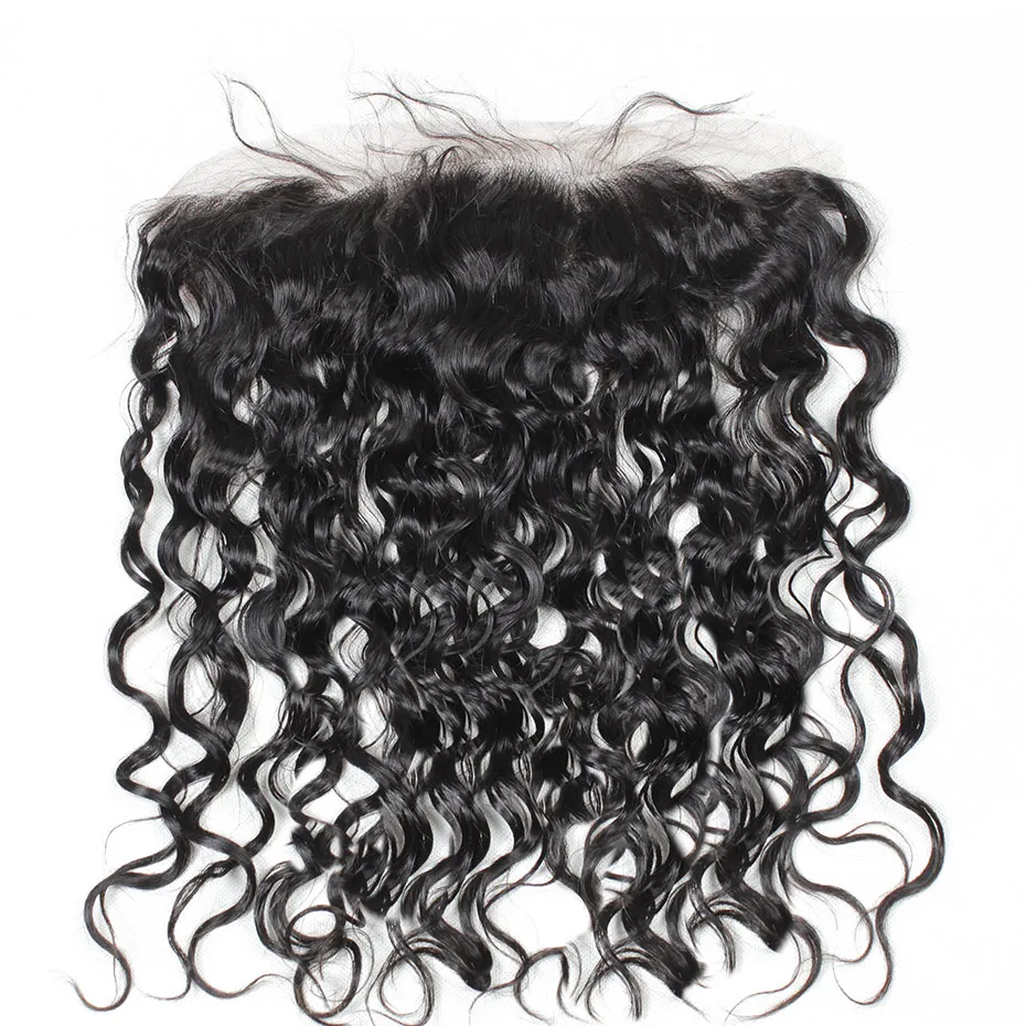 

Liweike Natural Wave 3 Bundles With 13x4 Lace Frontal Brazilian Remy Human Hair Double Weft Natural 1B Color Bundle Extensions