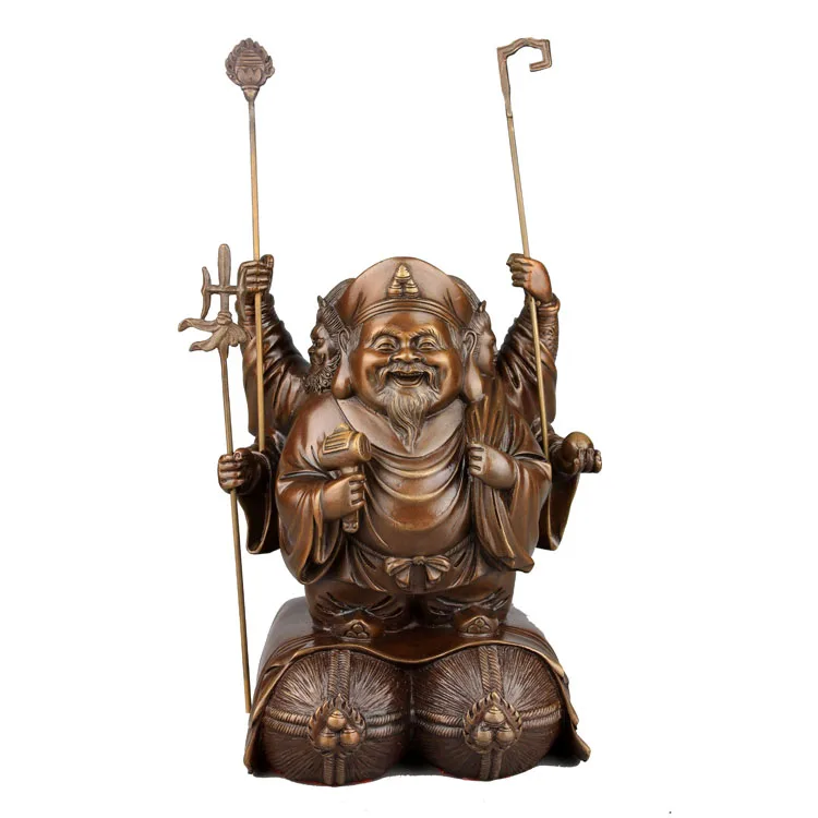 Высококачественная тибетская буддистская латунная медная трехсторонняя