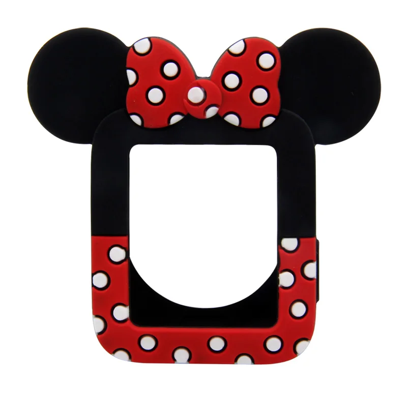 Photo Color Часы с рисунком Minnie на циферблате чехол для Apple Watch 3 2 1 мультяшный защитный чехол для iwatch 38 мм 42 мм бампер милые уши Микки Мауса мягкий чехол - Цвет ремешка: Photo Color