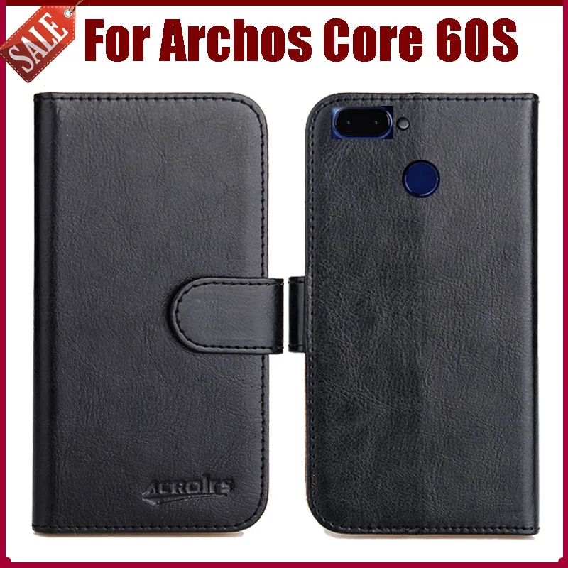 hot sale archos core 60s case high quality 6 colors fashion leather protective cover for archos core 60s case phone bag free global shipping