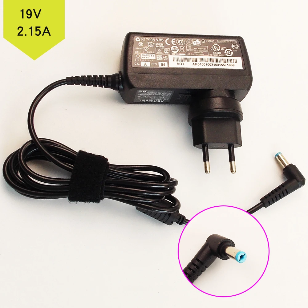19V 2.15A портативный Ac адаптер питания + вилка для Acer Aspire One 521 522 533 725 751 751H 756 серии|plug
