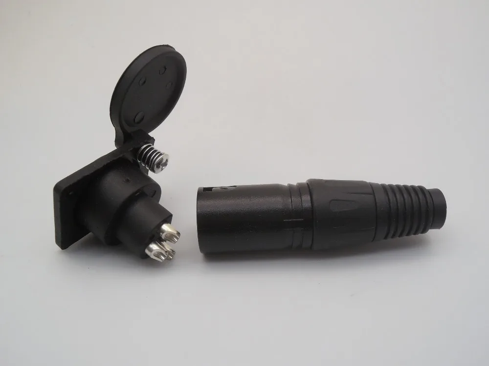 10 пар 3 контакта XLR гнездовой панельный разъем с крышкой + контактный штекер J3P