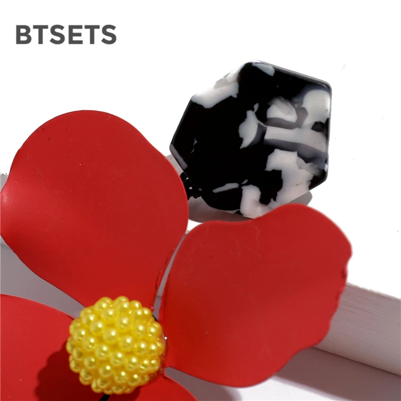 BTSETS богемные женские висячие серьги с цветком ювелирные Висячие Серьги Brincos