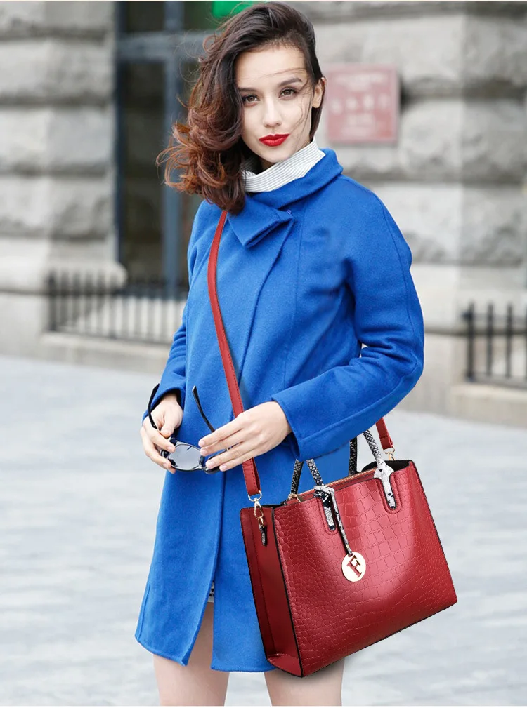 

2019 New Fashion Alligator Women Handbags European Design Leather Ladies Shoulder Bags Female Girl Brand Luxury Crossbody Bag