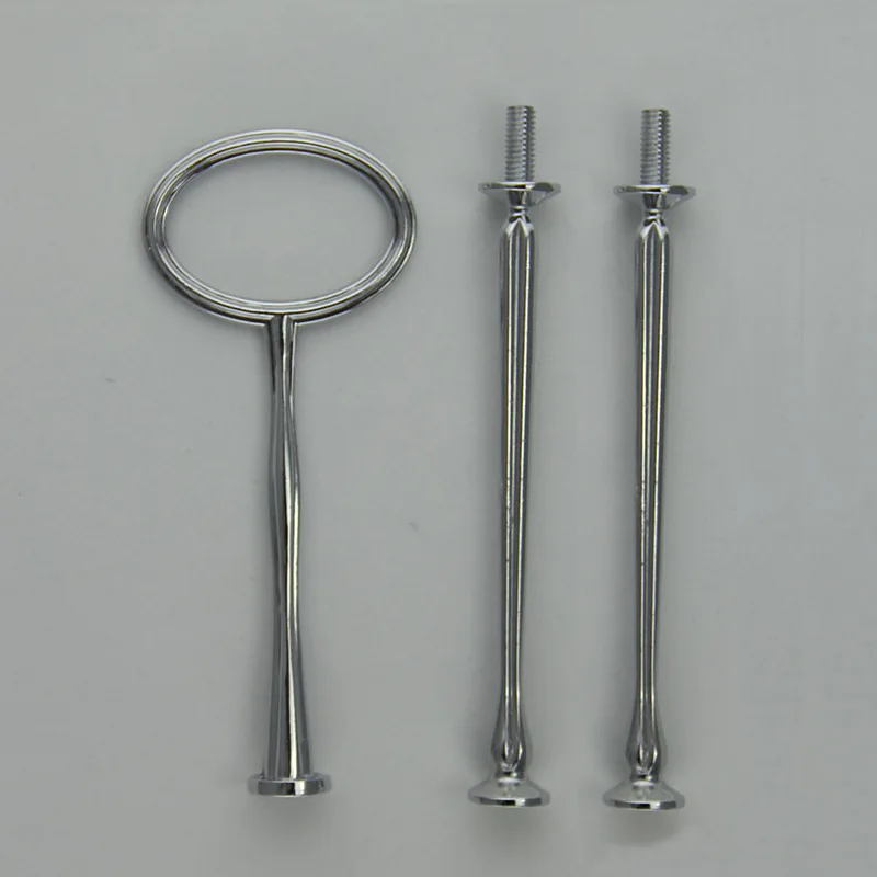 Oval silver Новинка 3 ярусная коронка десертная тарелка для торта ручка для стендов приспособление фруктовое многослойное блюдо украшение стержня аксессуары кухонный инструмент - Цвет: Oval silver