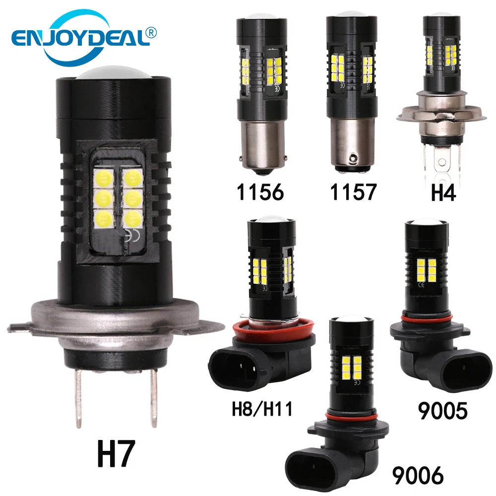 2 шт. 21 светодиодный SMD 3030 светильник лампа 1156 1157 H7 H4 H8/H11 9005 9006 супер яркий
