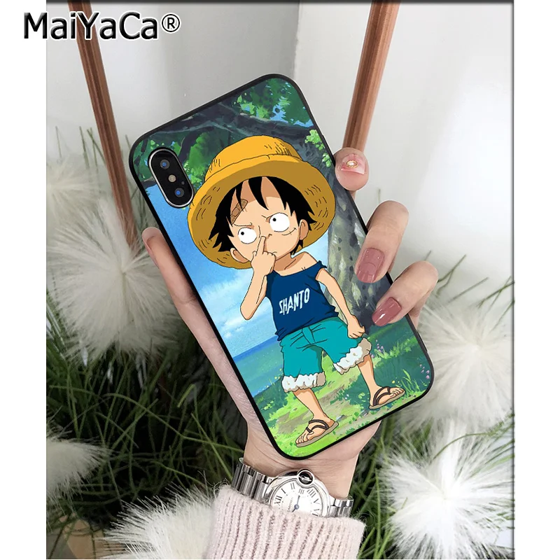 MaiYaCa Аниме One Piece Monkey D Luffy TPU мягкие Аксессуары для телефона чехол Apple iPhone 8 7 6 6S Plus X XS