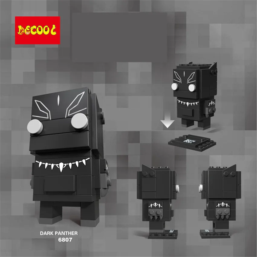 DECOOL 6 шт./лот Dragon Block Dark World Droll Super Hero Thor Bircks строительный блок комплект милый робот кукла для детей
