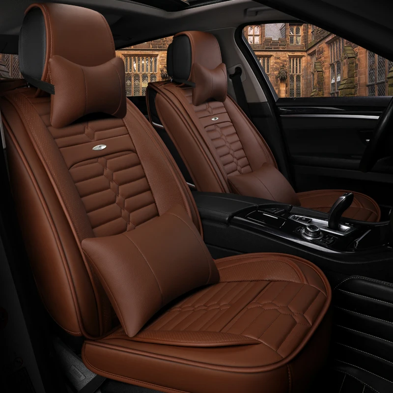 Чехол для автомобильного сиденья 5 дышащих кожаных сидений (спереди и сзади)