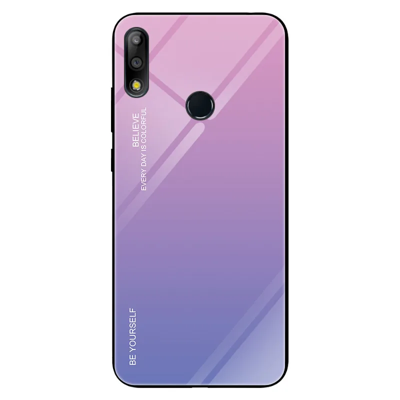 02 Модный чехол для телефона Asus Zenfone Max Pro M2 ZB633KL ZB631KL M1 ZB601KL ZB602K с градиентом из закаленного стекла - Цвет: 02