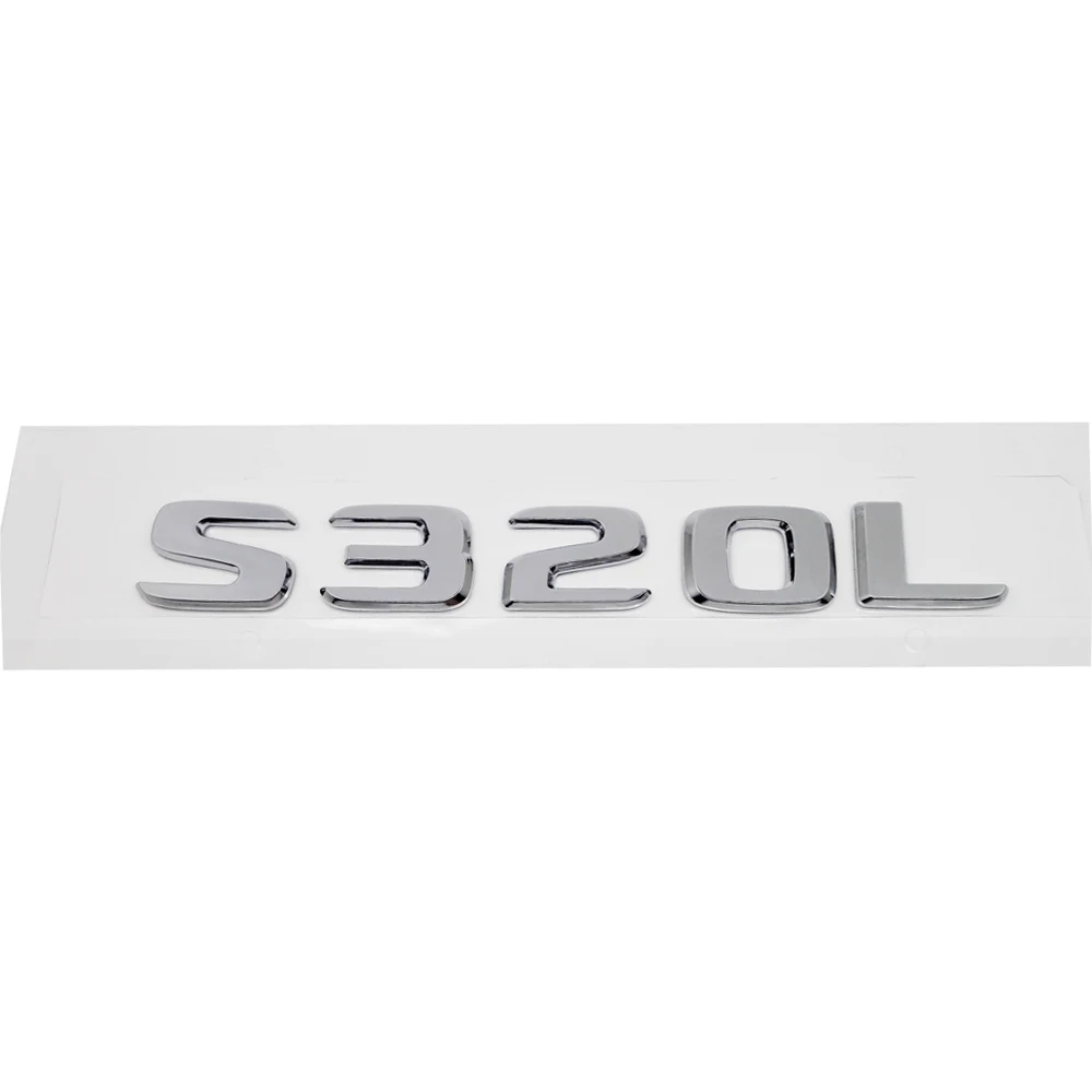 S320L W140 S320L S350 S500 S500L S600 S600L W245 углеродное волокно Задняя Крышка багажника Стикеры номер Серебряная наклейка автомобиль установка для Mercedes Benz AMG! Легко удалимая - Название цвета: S320L