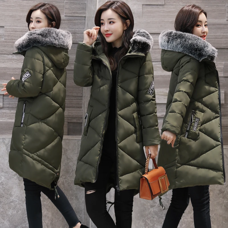 Новое поступление 2017 зимние парки QIMAGE Женская Толстая теплая пуховая хлопковая
