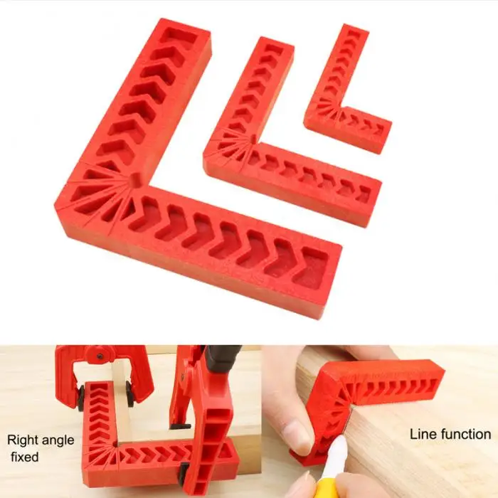 New Hot 90 Degree Positioning Squares Plastic Clamping Square Right Angle Clamp Woodworking Carpenter Tool