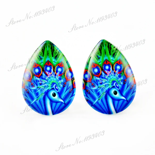 10 штук ручной работы фото стеклянных капельных бусин размером 13x18 мм и 18x25 мм, для создания ювелирных изделий в стиле "треугольный подвесок" с изображением цветка (HPGC-T-243).