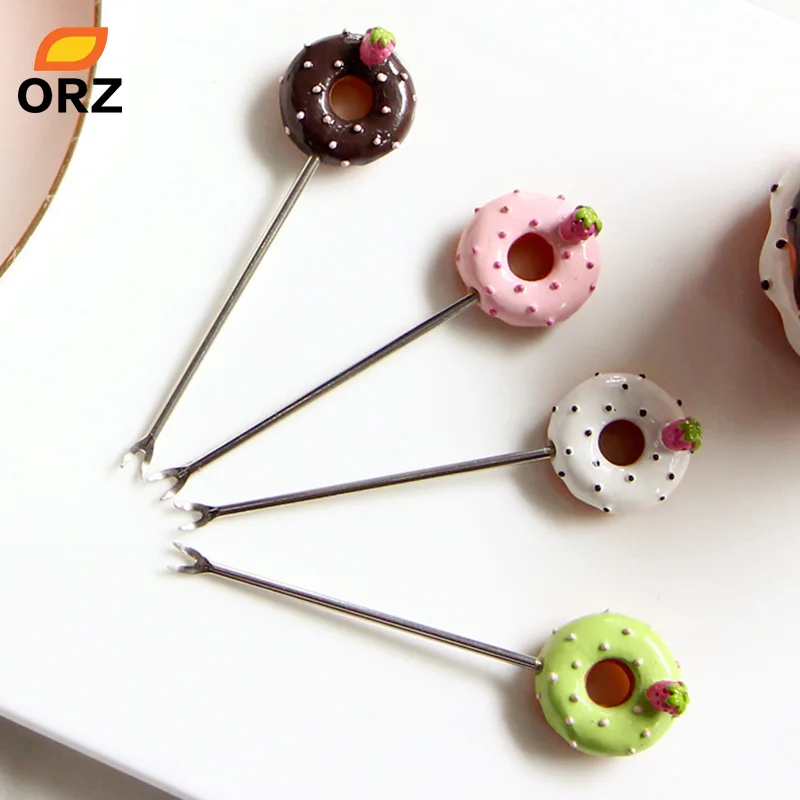 ORZ посуда бенто вилки шоколадный Фонду вилка форма для пончиков фрукты буфет