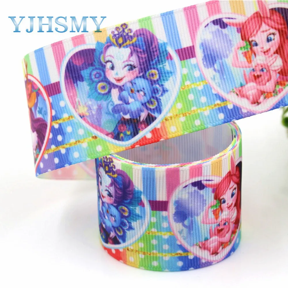 YJHSMY I-19411-936 10 ярдов 38 мм мультфильм цветок термопечать grosgrain ленты Бант колпачок DIY