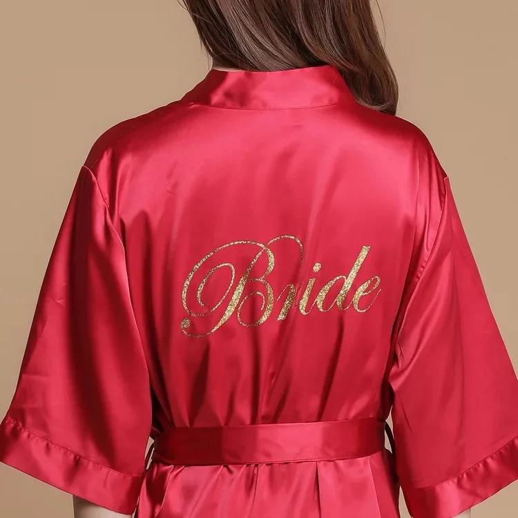 5 шт./заказ 12 цветов изготовленный на заказ логос шёлковое кимоно невесты robe Свадебные курица вечерние