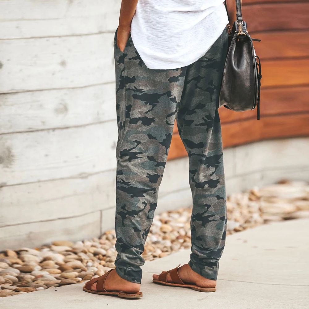 2019 камуфляжные женские повседневные брюки спортивные армейские зеленые