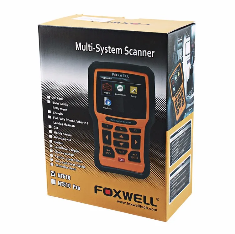 FOXWELL NT510 PRO полный Системы автомобиля OBD OBD2 инструмент диагностики ABS EPB SRS сброса