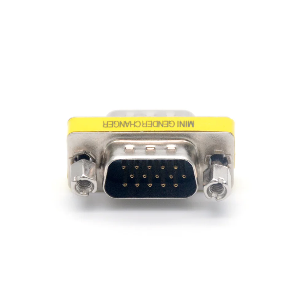 Горячий D Sub DB15 VGA разъем Папа папа мини адаптер для смены пола 15 Pin M/M