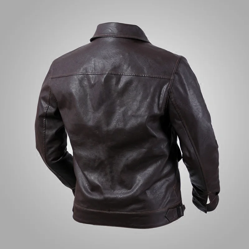 Куртка Авиатор из искусственной кожи с отложным воротником|jacket riders|leather military