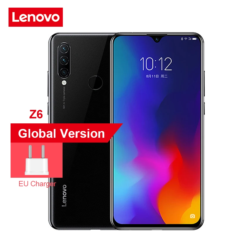 Глобальная версия lenovo Z6 Lite 4 Гб 64 Snapdragon 710 Восьмиядерный тройной задней камеры 6 3