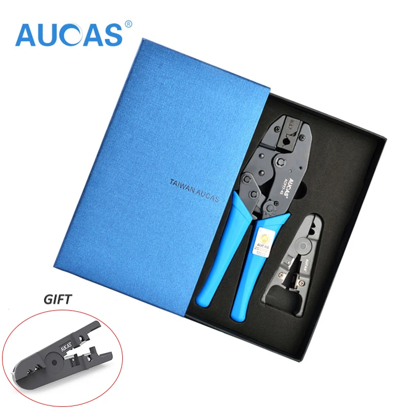 Aucas High Quality Network Crimper Tool Pliers Crimping Wire Steel Cutter Pressing Connectors of Cat5E Cat6 Cat7 Free Shipping