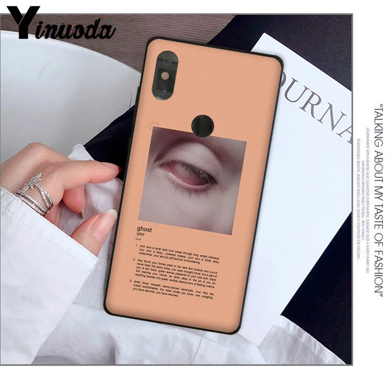 Yinuoda Розовый эстетический текст песен Эстетический мягкий силиконовый чехол TPU для телефона Xiaomi MI MIX 2 2S 6 8 8SE Note 3 Redmi 5 plus.