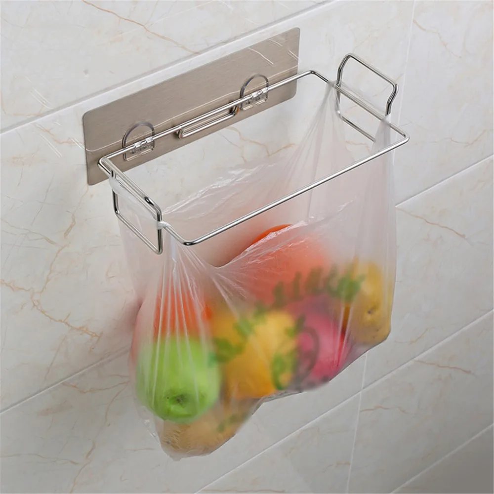 Подвесная стойка для мусора на дверцу шкафа кухонный держатель мусорного пакета