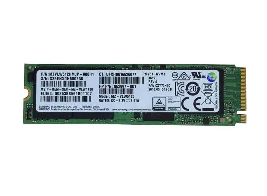 Используется PM961 MZVKW512HMJP MZ VKW5120 512 ГБ 2280 M.2 PCIe X4 NVME SSD|pcie x4|m.2 pciem.2 pcie x4 |