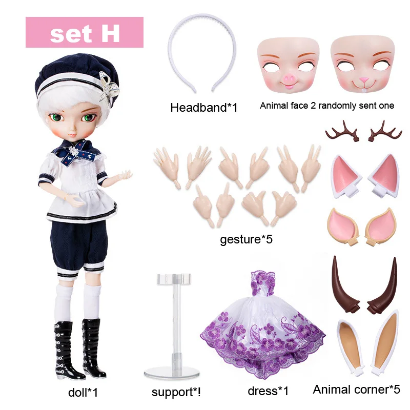 1/6 BJD 35 см куклы игрушки лол кукла игрушки для девочек реборн куклы лол куклы блайз кукла реборн oyuncak бжд куклы реборн блайз кукла куклы для девочек аксессуары для кукол куклы бжд монстер хай bjd куклы - Цвет: H SET