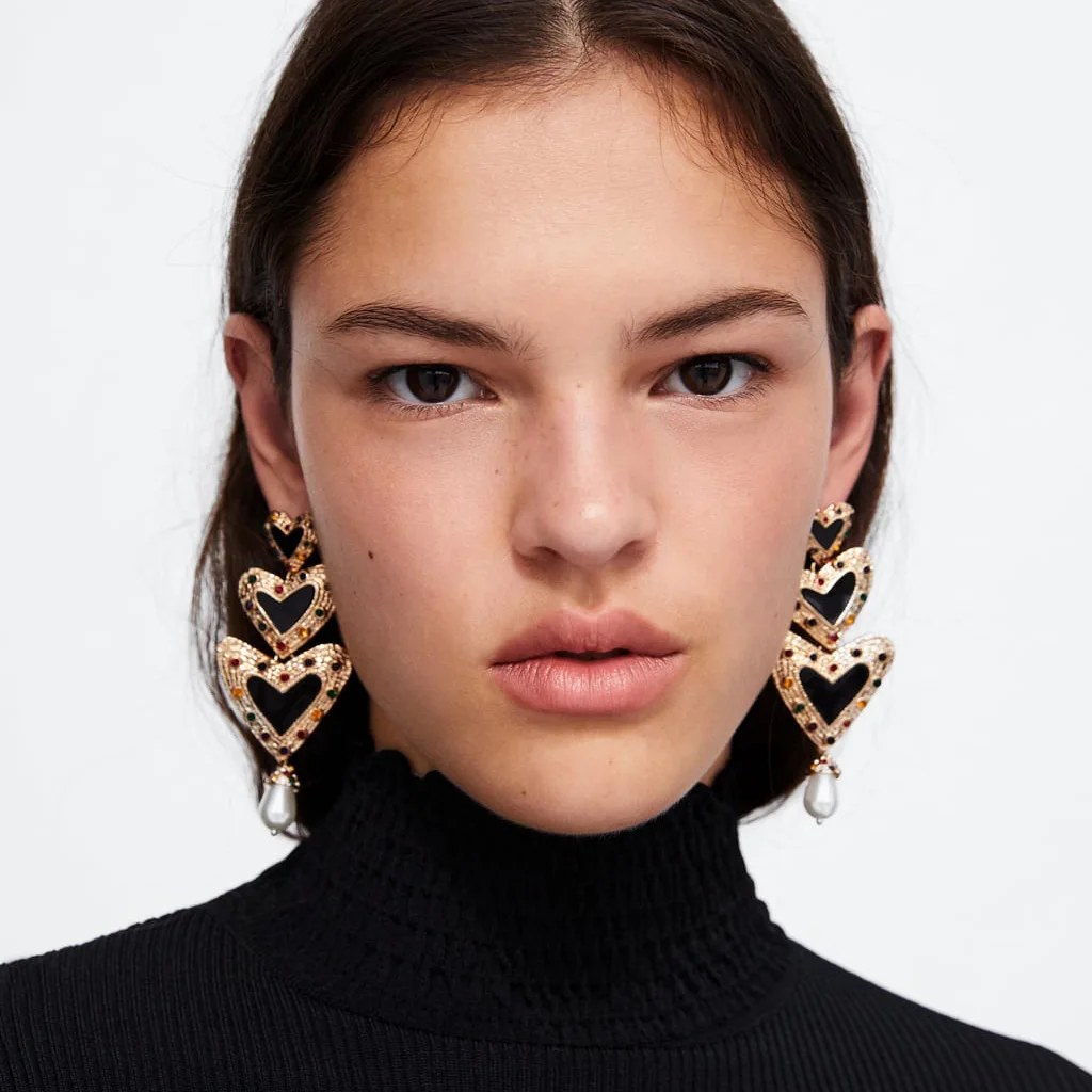 Wholesale JUJIA Vintage Brand Statement Earrings For Women Crystal Dangle Drop Maxi Wedding Jewelry | Украшения и аксессуары