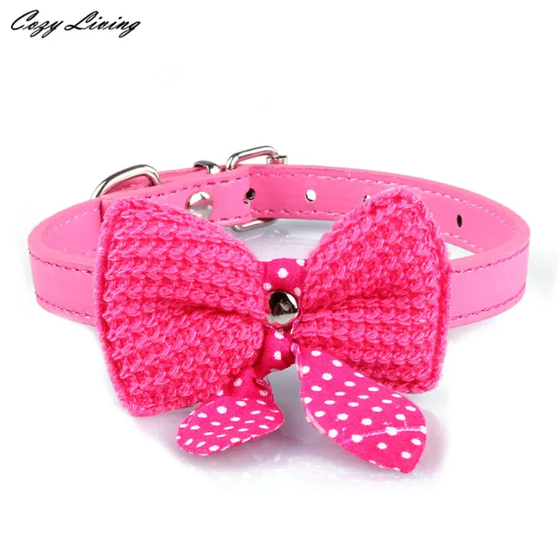 Собачьи Ошейники для маленьких собак 1 5 см * 37 свитер с бантом Регулируемый из