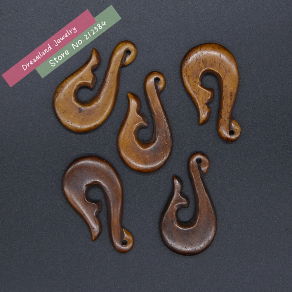 1 шт. Племенной Стиль Новая Зеландия маори ручная работа резная кость яка