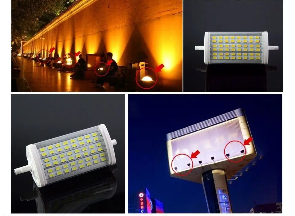 R7S 15 W/20 W/25 W/30 W J78/J118/J189 5730 5630 SMD Светодиодный прожектор светильник лампа "Кукуруза