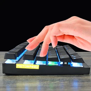 Motospeed GK82 тип-c 2,4G Беспроводная/Проводная Механическая игровая клавиатура 87Key красный переключатель перезаряжаемая RGB подсветка для ПК ноутбука