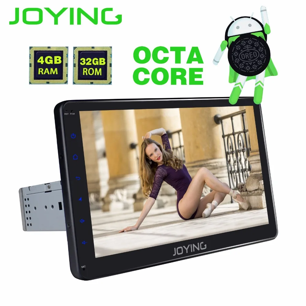 10 1 "один Din сенсорный экран gps музыкальный dvd-плеер 4 Гб + 32 ГБ Универсальный Android 8