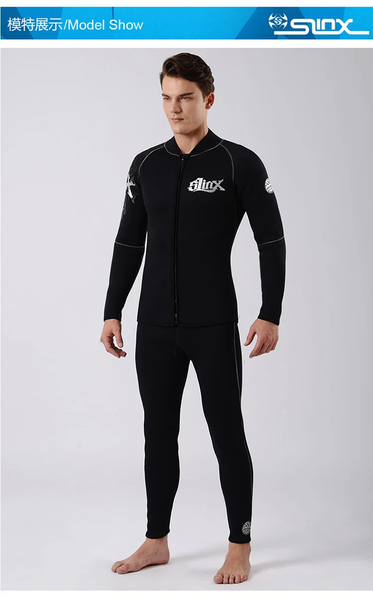 Slinx 5mm Neoprene Scuba Dive Clothing Snorkeling Jacket Wetsuit Top Coat High Elastic Spearfishing Kite Surf Windsurf Swimwear | Спорт и