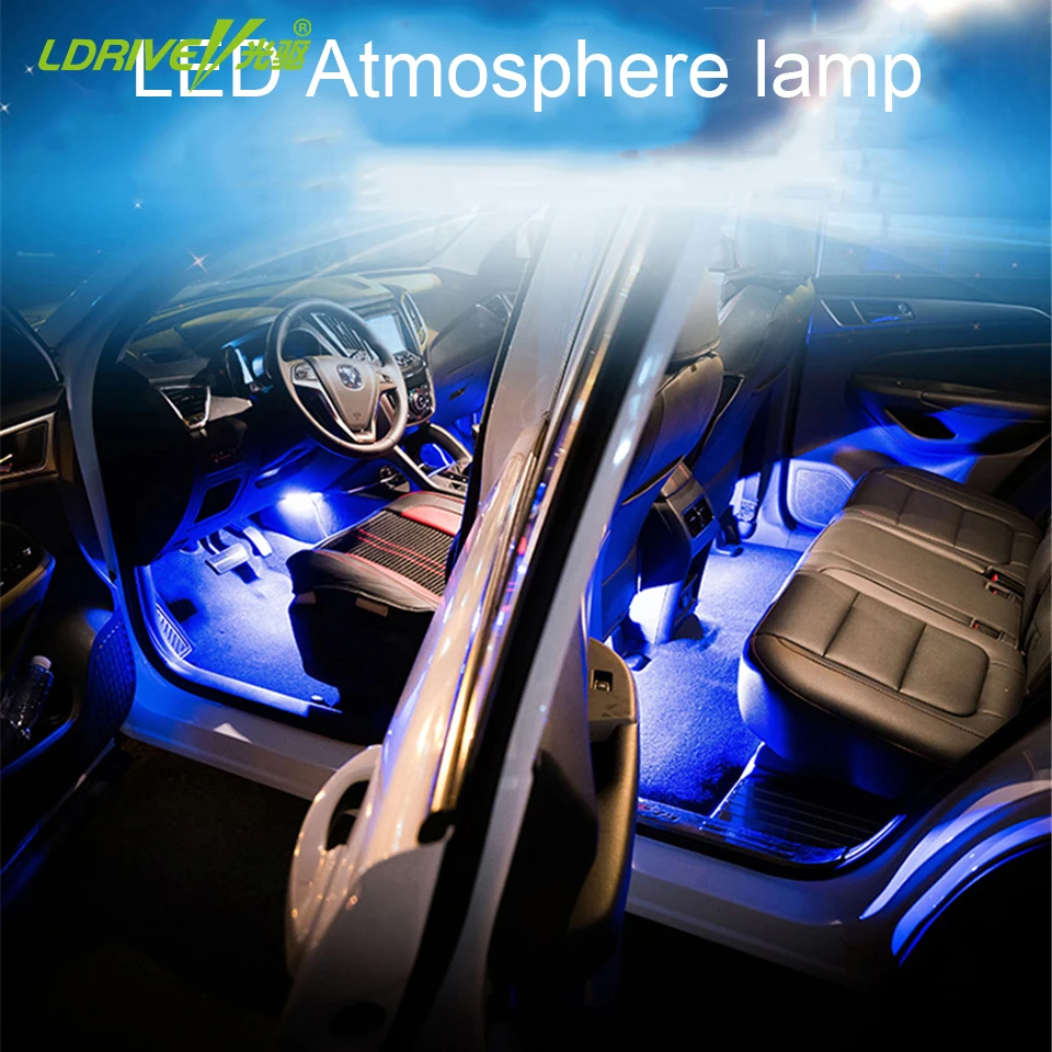 LDRIVE 4 шт./лот автомобильный Стайлинг Светодиодная лента освещение для ног