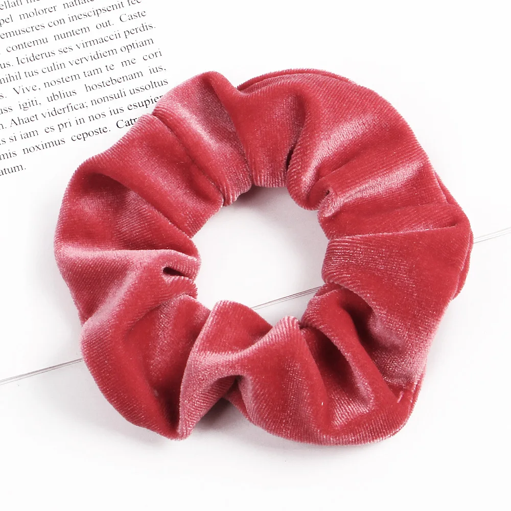 36 Colors Velvet Scrunchies for Women Solid Hair Rope Christmas Accessories Elastic Ponytail Hairbands Girls FQ042 |
