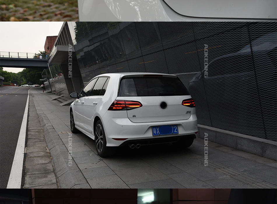 AKD автомобильный Стайлинг задний фонарь для VW Golf 7 задний светильник s обновление для Golf 7,5 светодиодный задний светильник динамический сигнал DRL задний фонарь Аксессуары