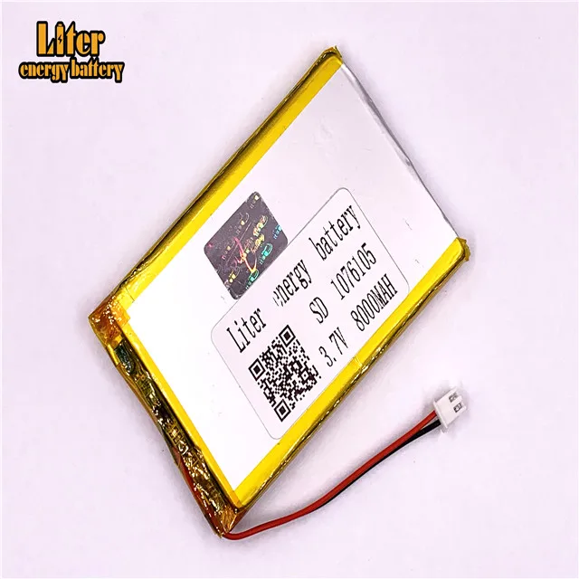 XHR 2P 2 54 3 7 V 8000mAh 5376105x2 1076105 1075105 полимерные батареи большой емкости мобильный power DIY